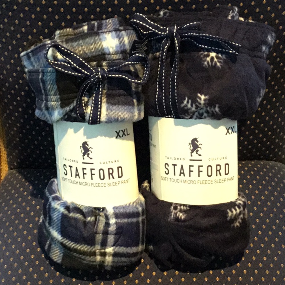 2 NWT Men’s Fleece Pajama Sleep Pants~Great Gift!